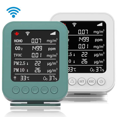 Un buen precio. Smart Tuya WiFi Air Quality Monitor Detects CO2/PM2.5/HCHO/TVOC  Temperature Humidity with NDIR Sensor en línea