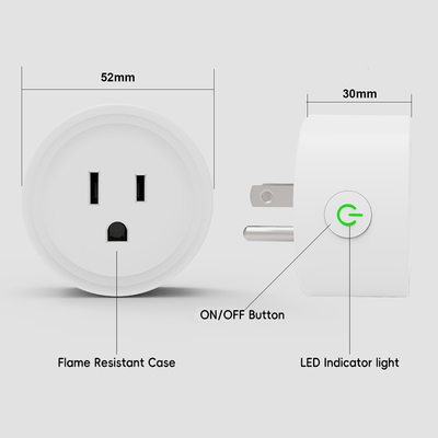 Good price Casa de la escuela Alexa Google Wifi Smart Plug 220v 300g OEM blanco en línea