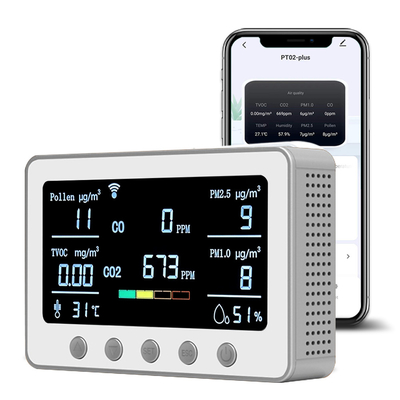 Good price Control de calidad del aire inteligente controlado por aplicación monitoreo de monóxido de carbono multisensor industrial en interiores en línea