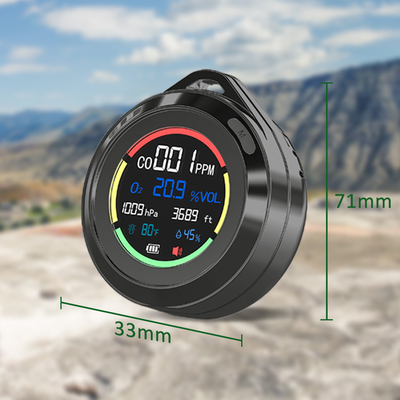 Alarma de monóxido de carbono portátil al aire libre Detector digital de gases recargable