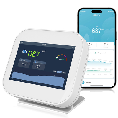 Monitoreo de calidad del aire en el interior de la sala de CO2 320x480 TFT Sensor NDIR doble 5V