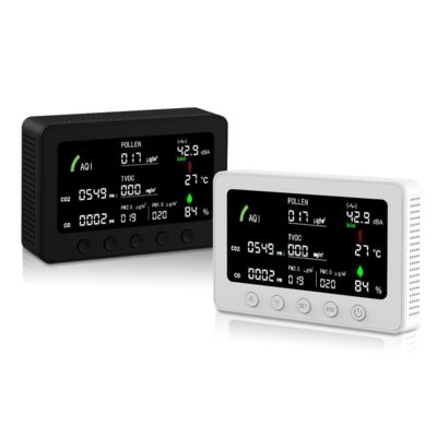 Un buen precio. Detector de calidad del aire IoT 10 en 1 - Sensor de alta precisión PM1.0/CO2/Ruido/CAI con monitoreo remoto por APP, certificado CE FCC en línea