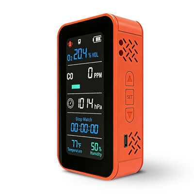 Un buen precio. PT09 Monitoreo de calidad del aire de 6 en 1 - Detector de CO2 con temperatura/RH/altímetro/barómetro, monitoreo portátil de gas recargable en línea